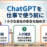 小さな会社でChatGPTを仕事に使う前に確認する入力情報、人による確認、利用範囲の3つのルール